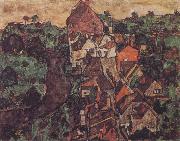 Egon Schiele Krumau Landscape oil painting reproduction